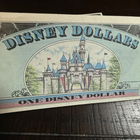 DISNEY $1 DOLLAR 1987 Lot 3 UNCIRCULATED 1ST YEAR1st Issue Mickey Mouse Castle
